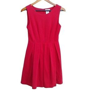 Esley Skater Cheer Fit & Flare Sleeveless Pleated Dress 50276D-K Red Sz S